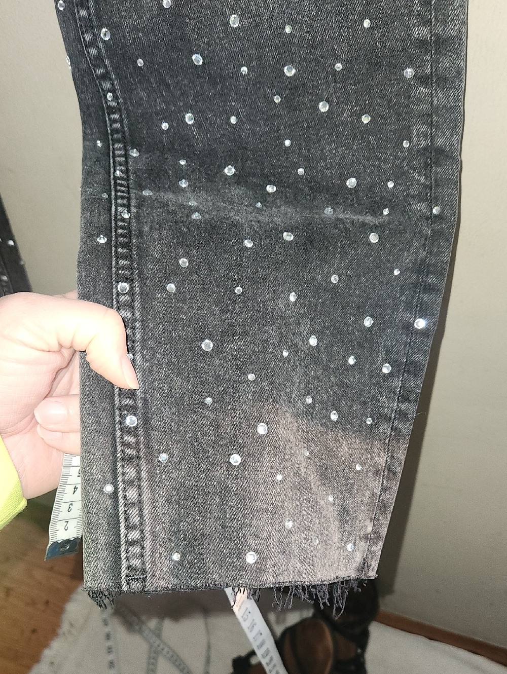 NWT DRIFTWOOD Royce‎ After Party High Waist Crystal Embellished Jeans Size 26 - Picture 7 of 15